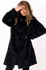 Women's exclusive coat from mink Dayana Black