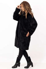 Women's exclusive coat from mink Dayana Black