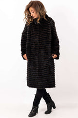 Women's exclusive coat from mink Dayana Brown