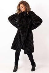 Women's exclusive coat from mink Dayana Brown