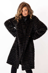 Women's exclusive coat from mink Dayana Brown