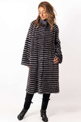 Women's exclusive coat from mink Dayana Grey