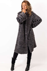 Women's exclusive coat from mink Dayana Grey
