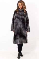 Women's exclusive coat from mink Dayana Grey