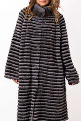 Women's exclusive coat from mink Dayana Grey