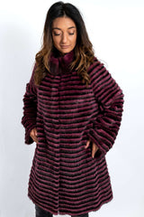 Women's exclusive coat from mink Dayana Powder
