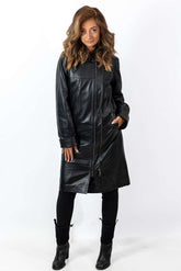 Women's leather coat Elisaveta