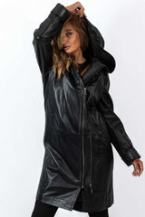 Women's leather coat Elisaveta