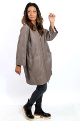 Women's leather coat Anita Beige