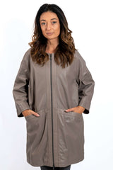Women's leather coat Anita Beige