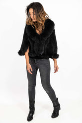 Ekskluzywny damski płaszcz z norek Divna Black