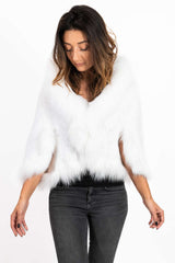Women's exclusive mink coat Divna White