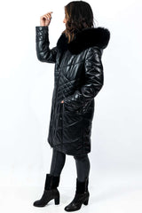 Women's winter leather jacket Tihomira Black