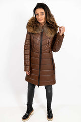 Women's winter leather jacket Teya