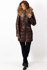 Women's winter leather jacket Teya Short