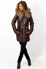 Women's winter leather jacket Teya Short