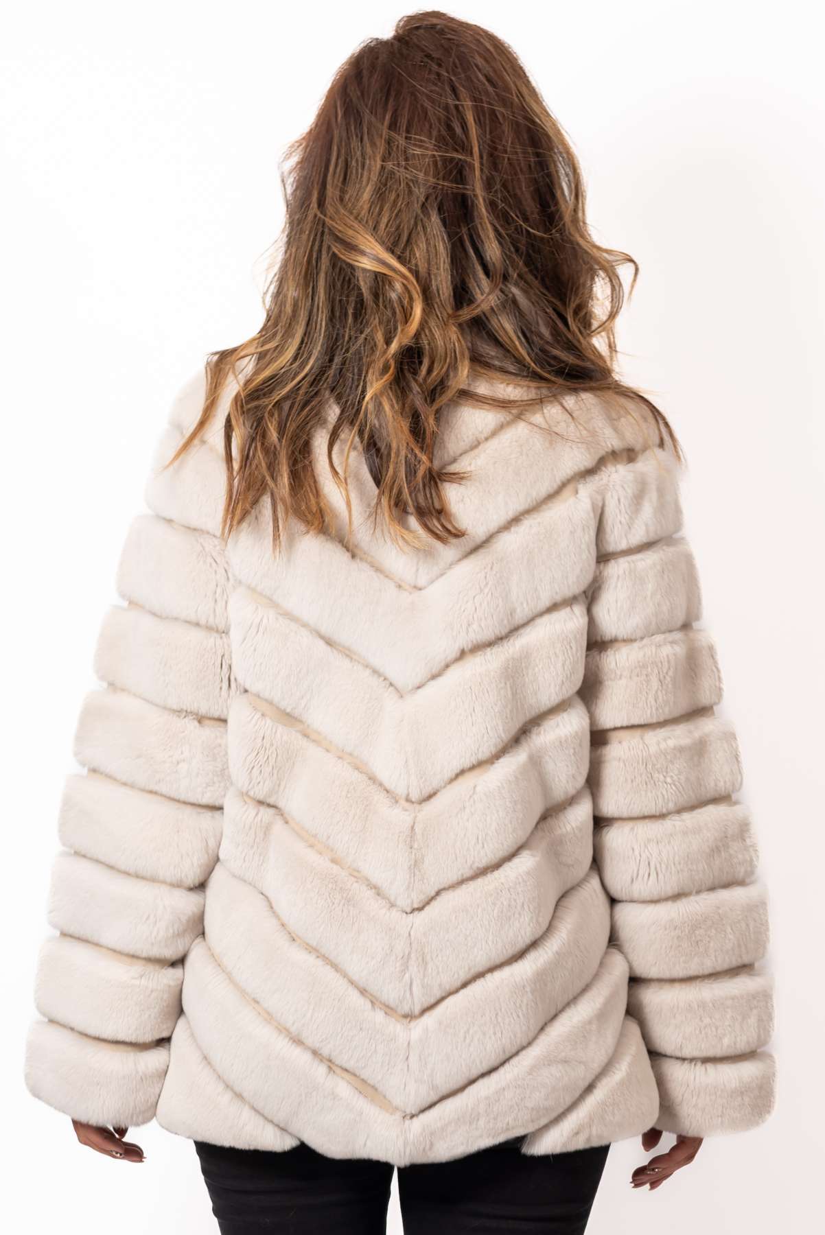 Women's chinchilla coat Lorraine Beige