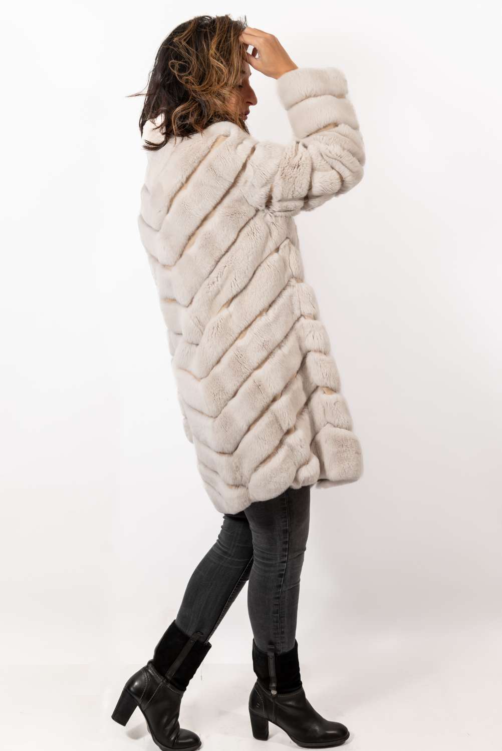 Women's chinchilla coat Valentina