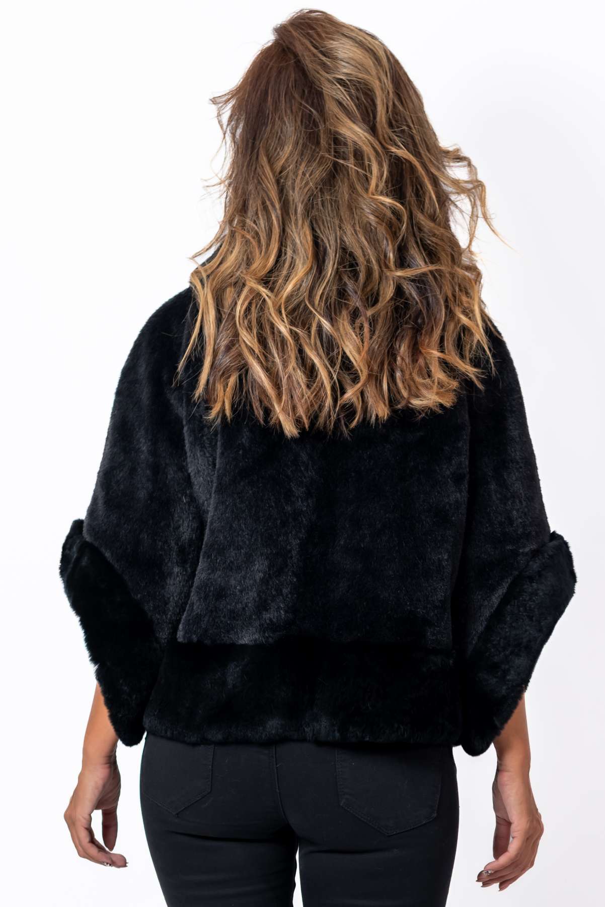 Women's chinchilla coat Diana Black