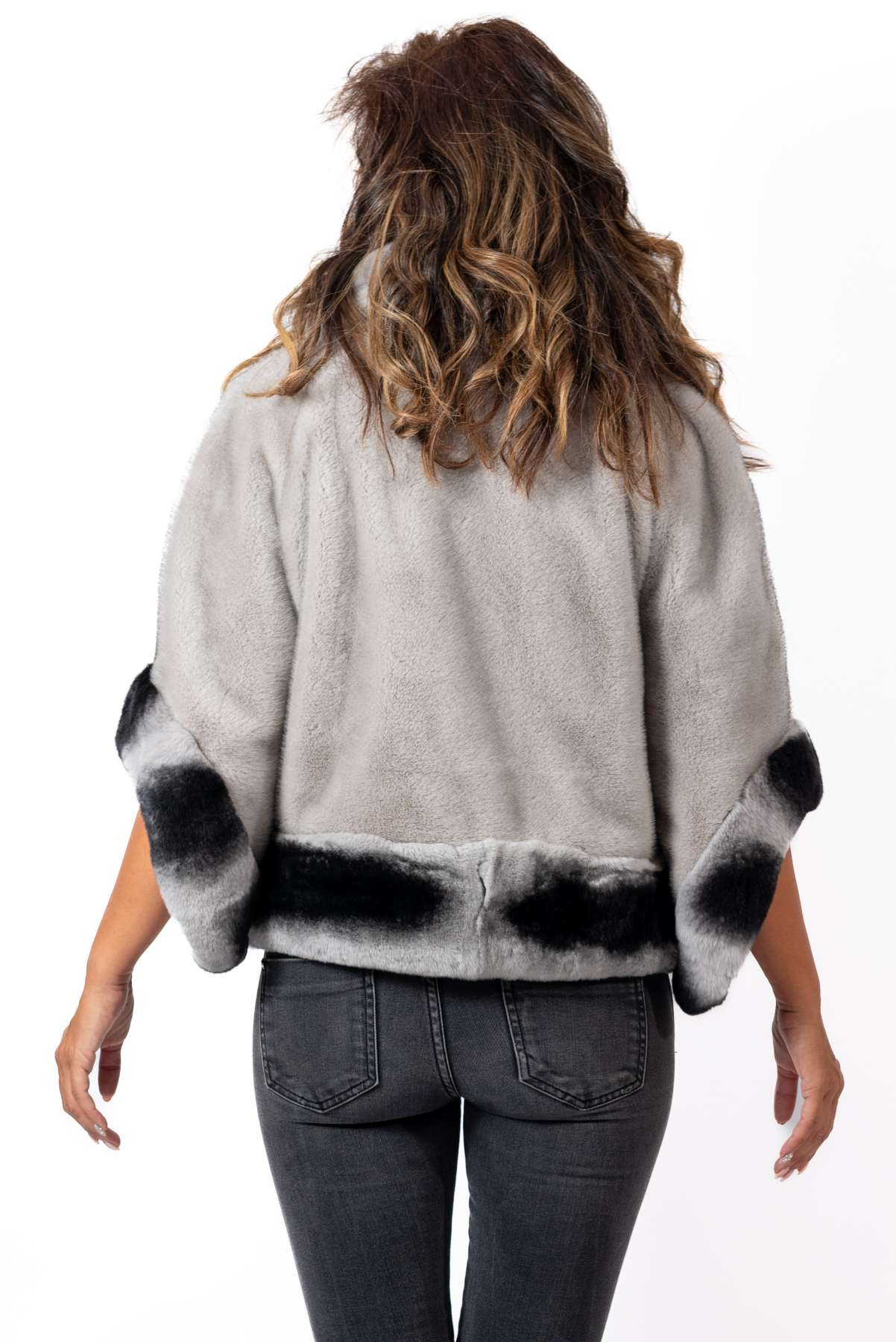 Women's chinchilla coat Diana Grey