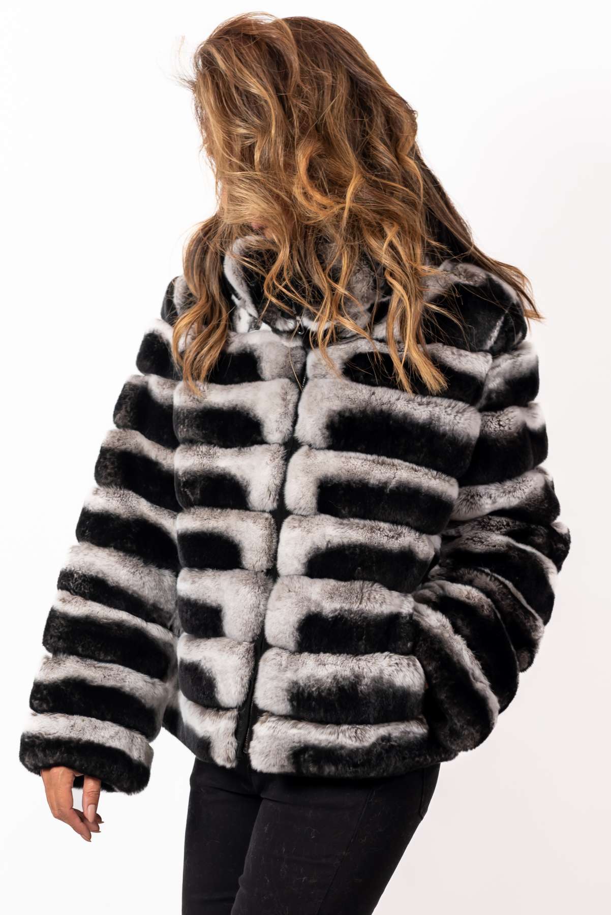 Women's chinchilla coat Galena Natural