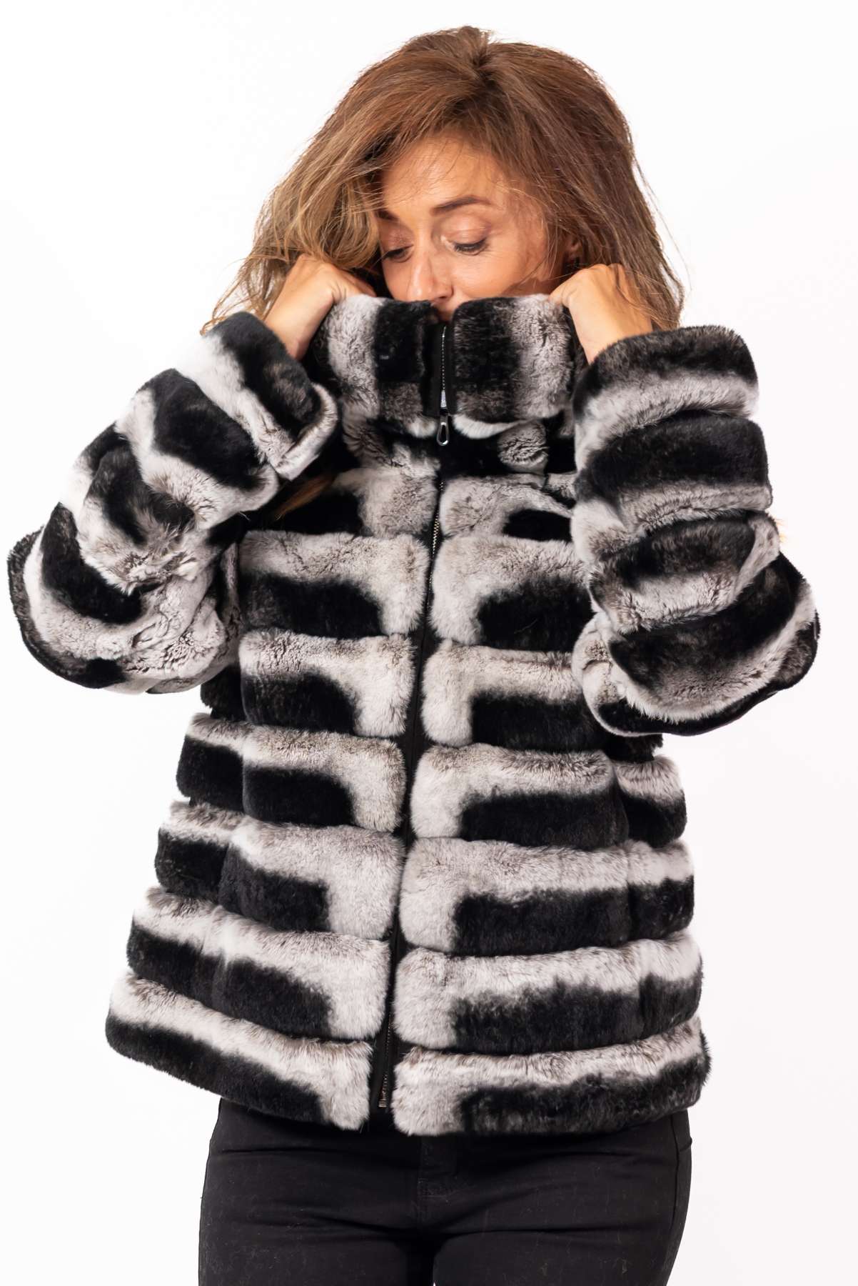 Women's chinchilla coat Galena Natural