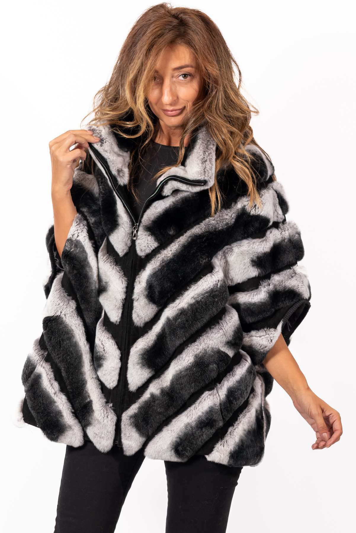 Women's chinchilla coat Gloria