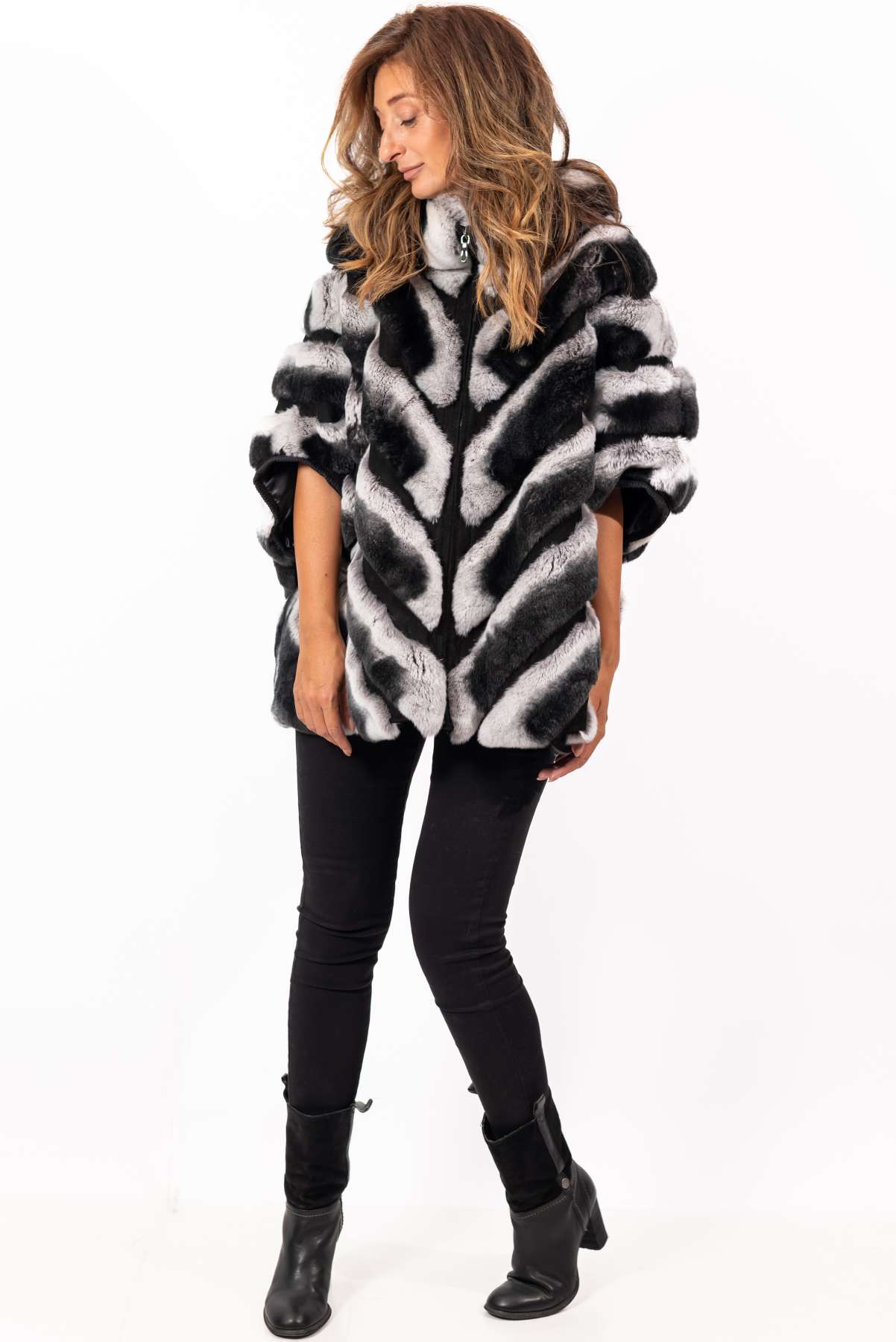 Women's chinchilla coat Gloria