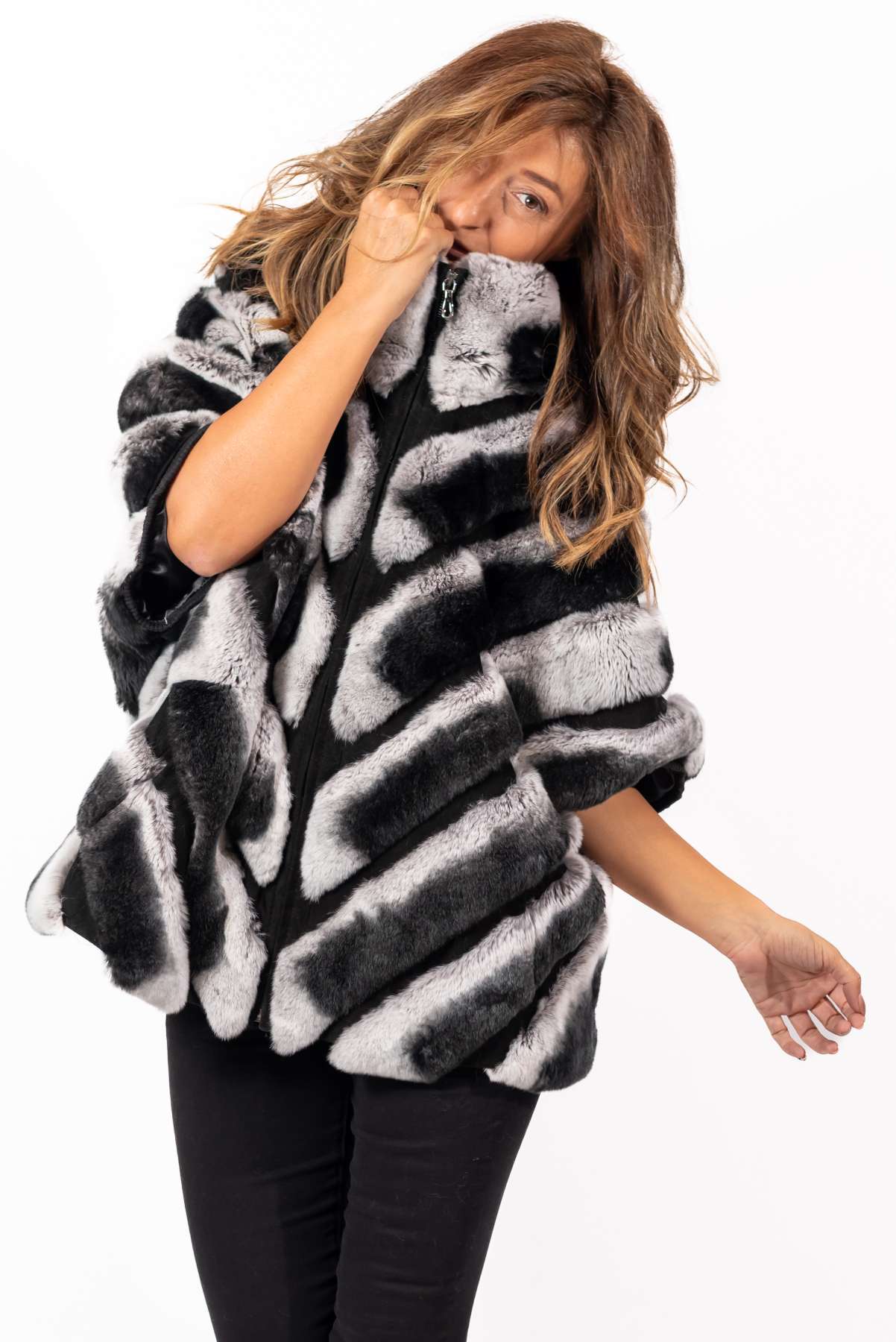 Women's chinchilla coat Gloria