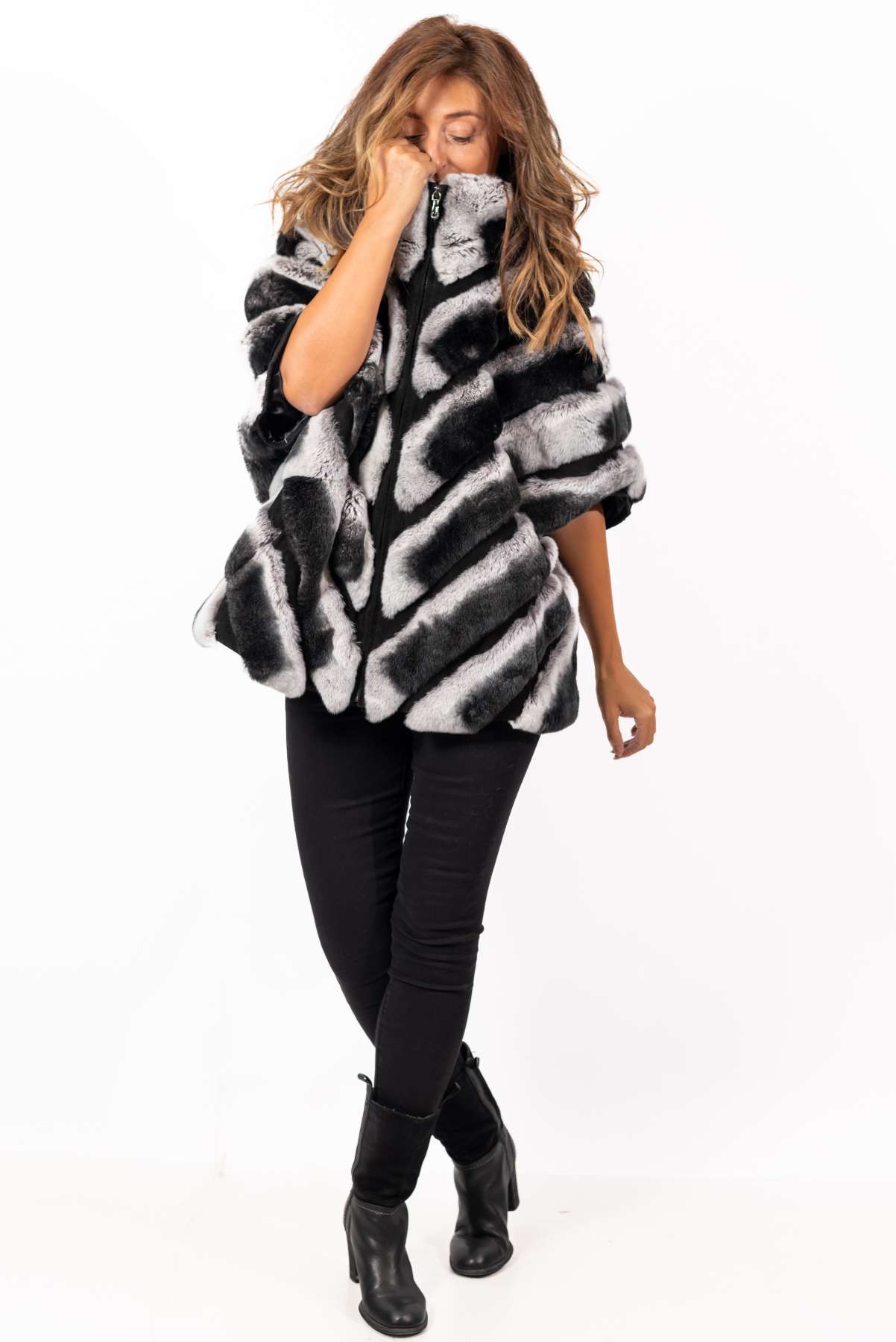 Women's chinchilla coat Gloria