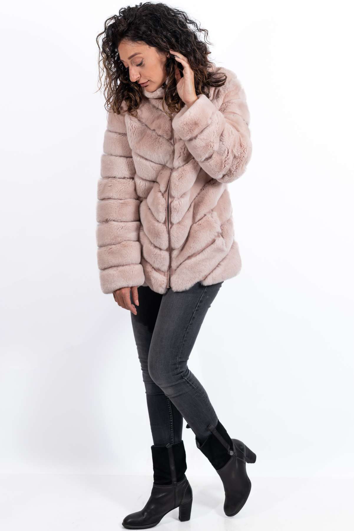 Women's chinchilla coat Lorraine
