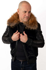 Men's coat Bobby with Gold Fox Collar