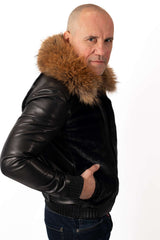 Men's coat Bobby with Gold Fox Collar