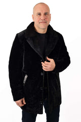 Men's coat Eric from Astragan with mink collar