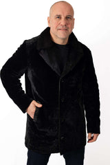 Men's coat Eric from Astragan with mink collar