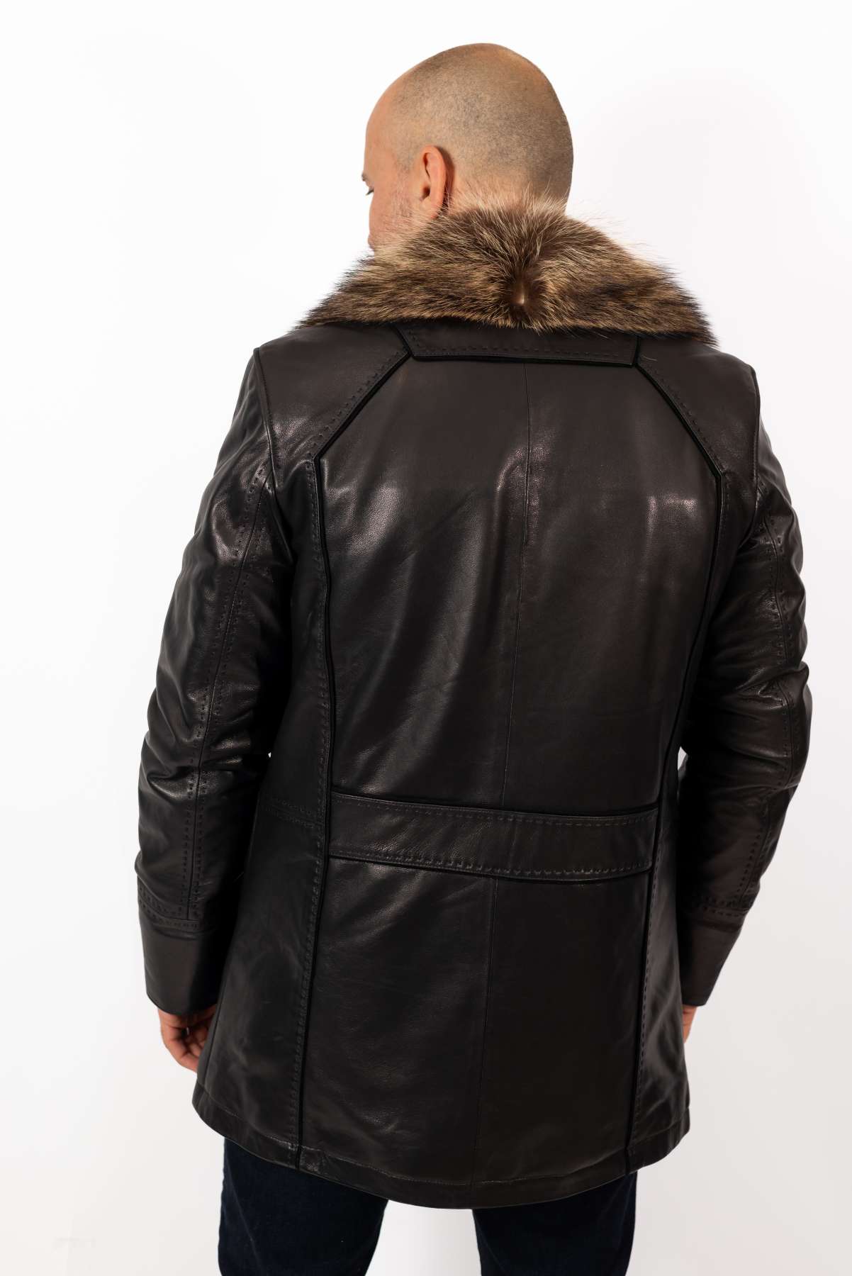 Men's Coat Eric with Wolf collar