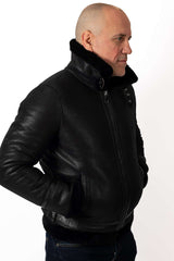 Men's leather coat Alen Pilot Black