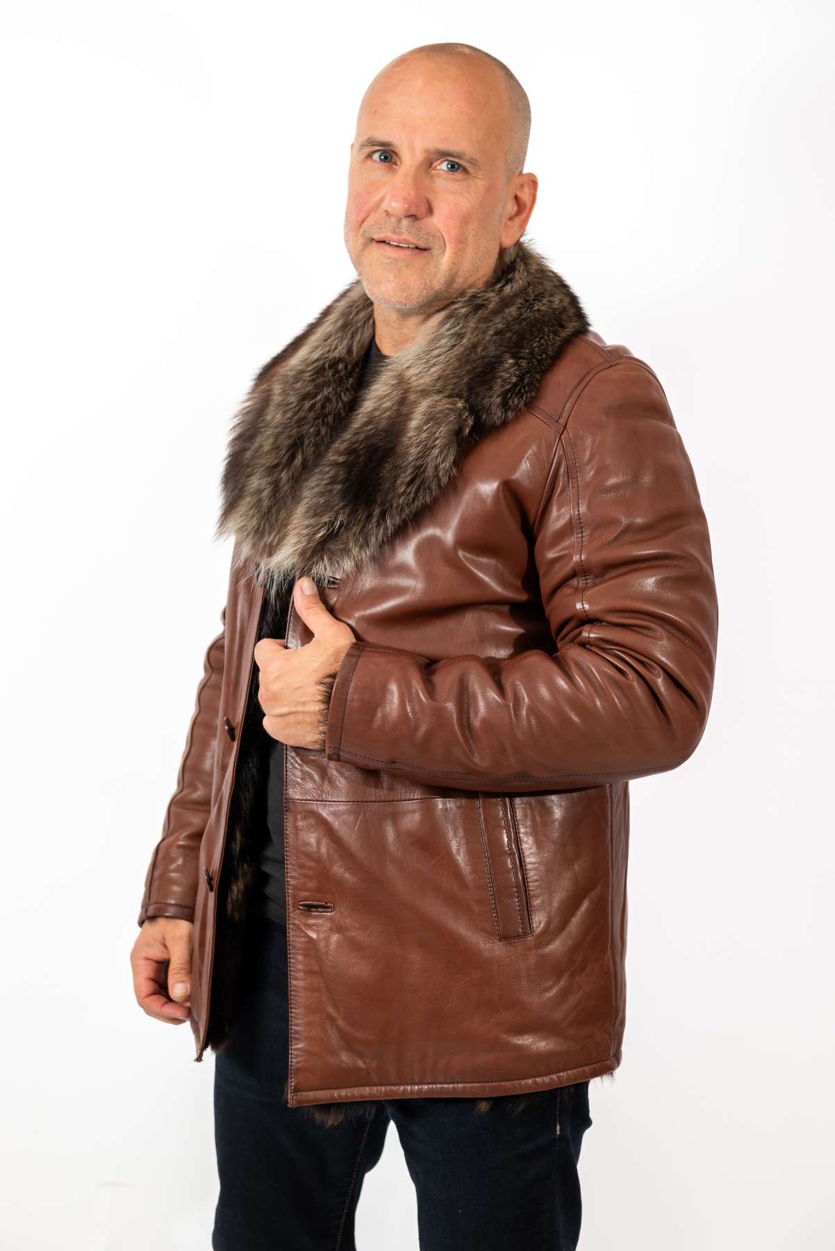 Men's Coat Douglas with Wolf collar