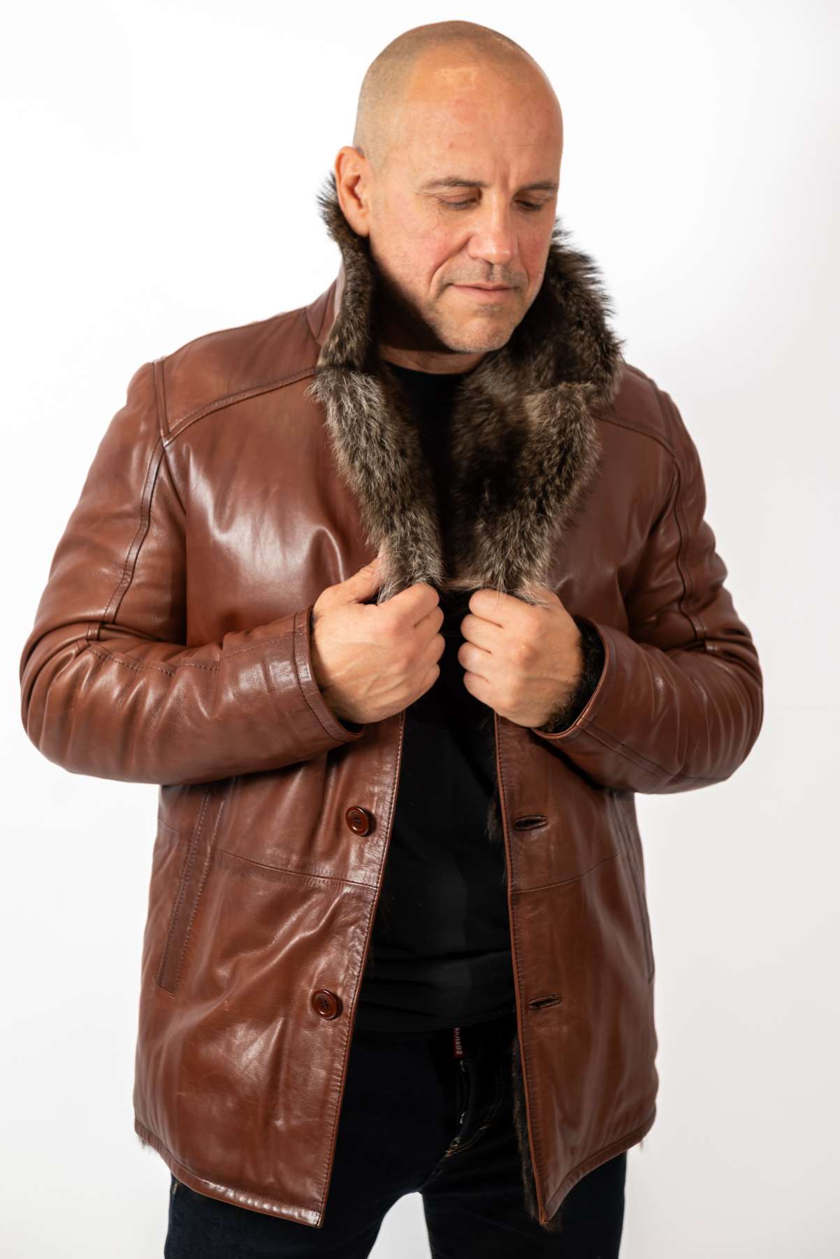 Men's Coat Douglas with Wolf collar