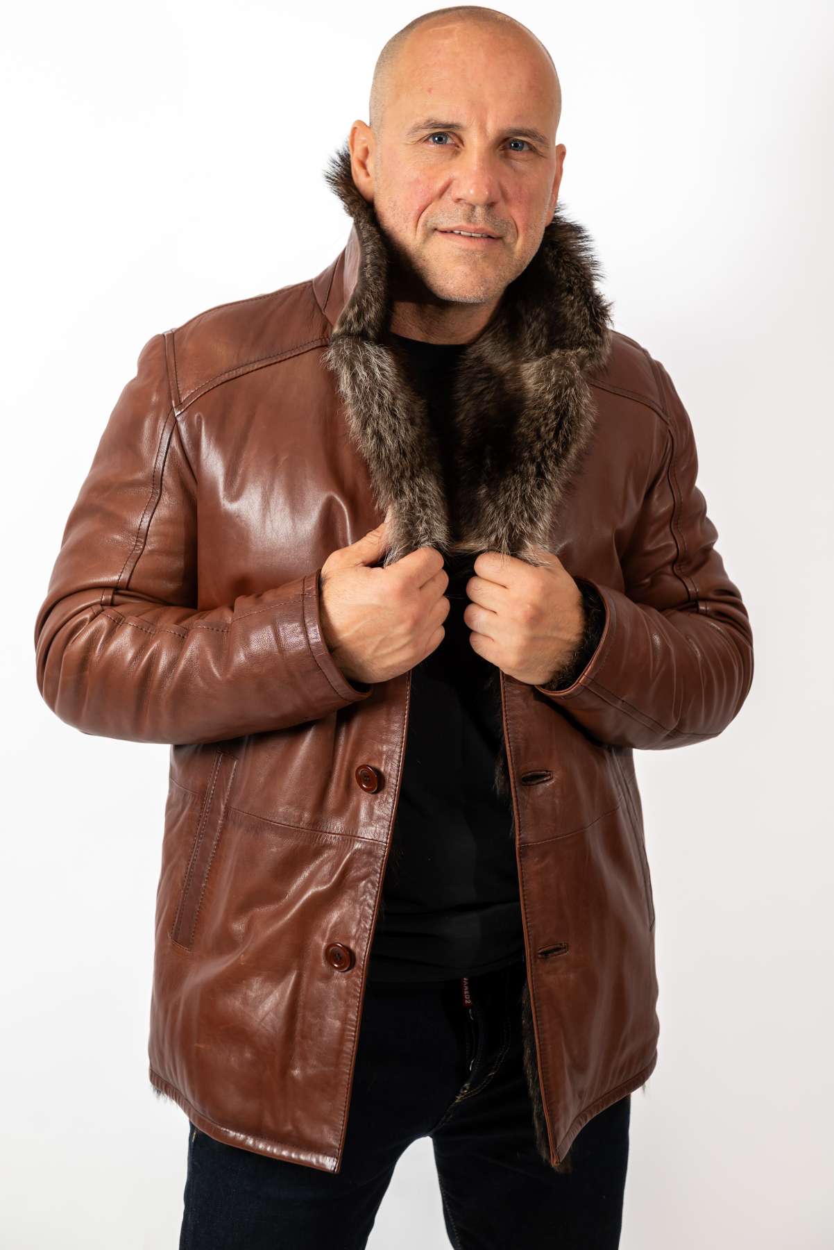 Men's Coat Douglas with Wolf collar