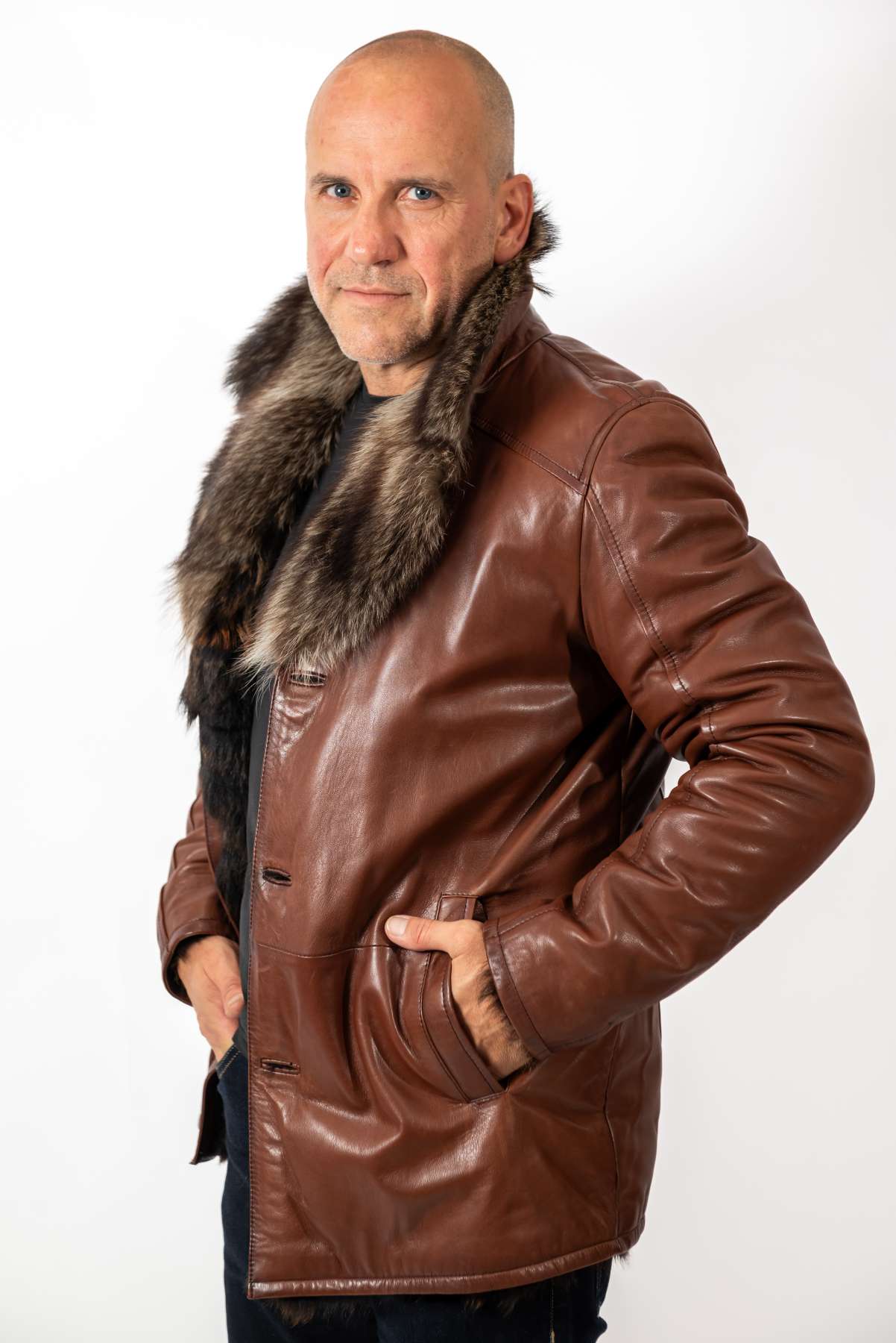 Men's Coat Douglas with Wolf collar
