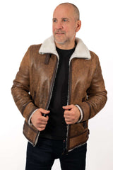Men's leather coat Bayan Pilot