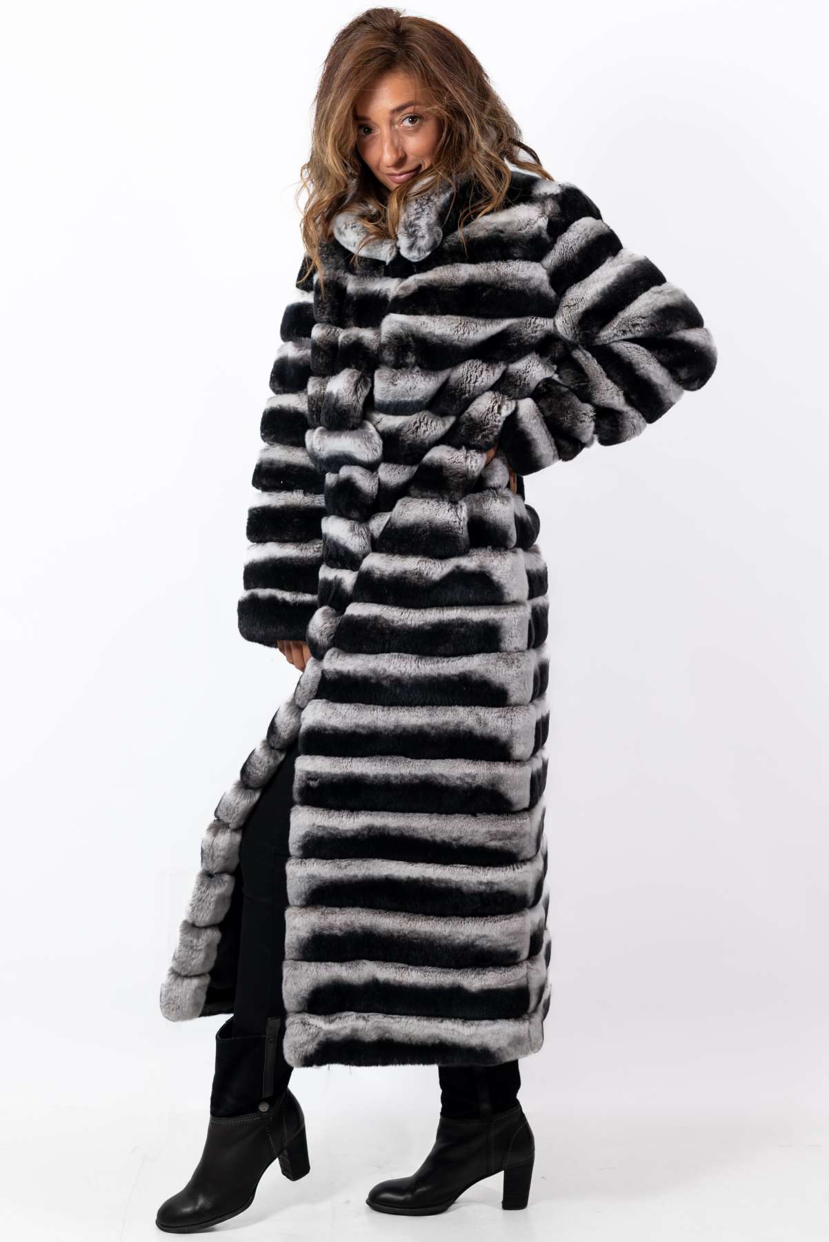 Women's chinchilla coat Valeria Long