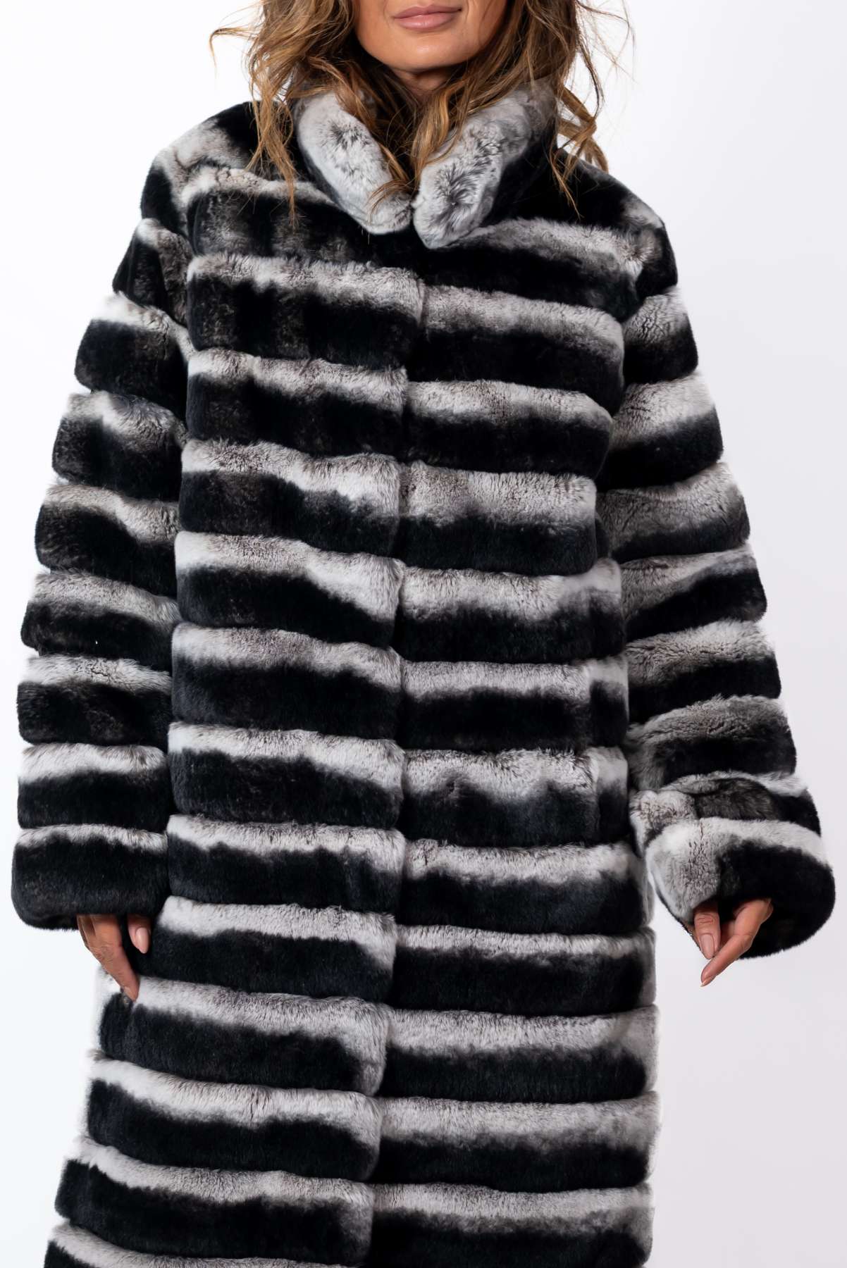 Women's chinchilla coat Valeria Long