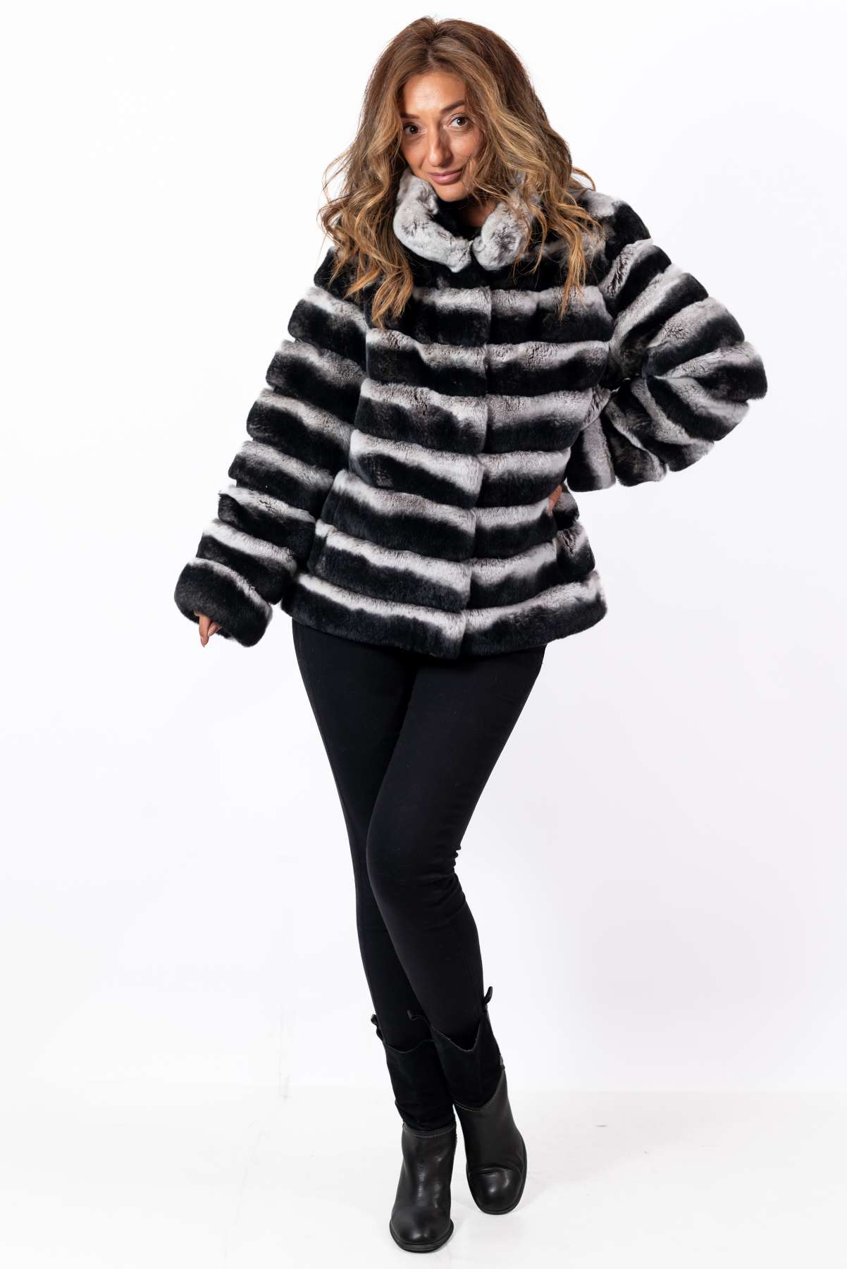 Women's chinchilla coat Valeria Long