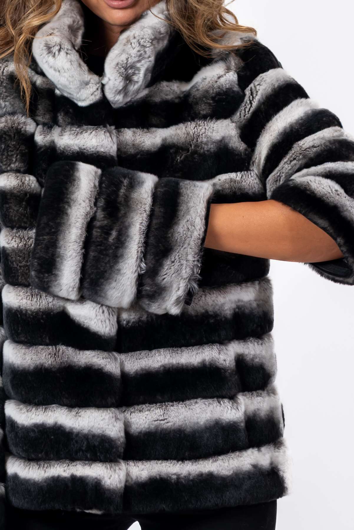 Women's chinchilla coat Valeria Long