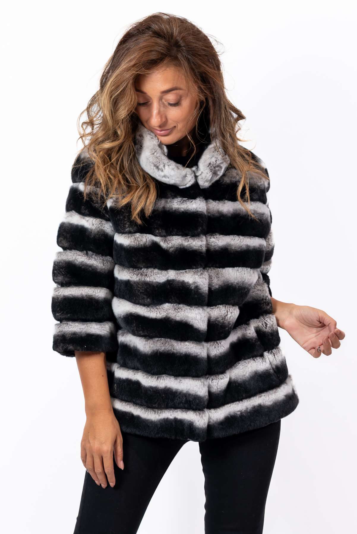 Women's chinchilla coat Valeria Long