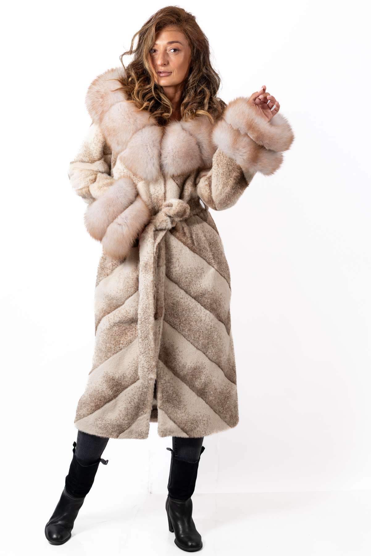 Women's exclusive alpaca coat Liana