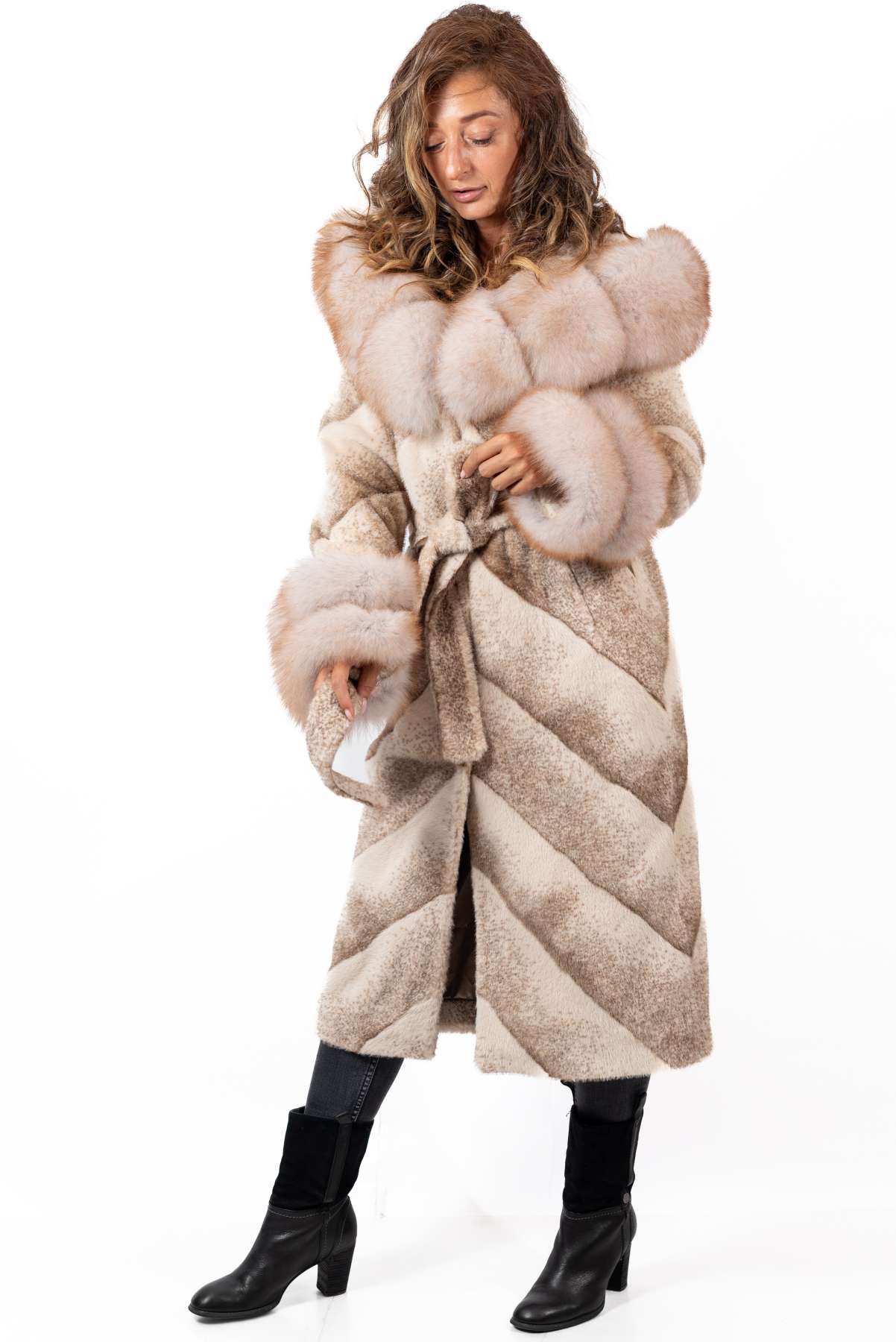 Women's exclusive alpaca coat Liana
