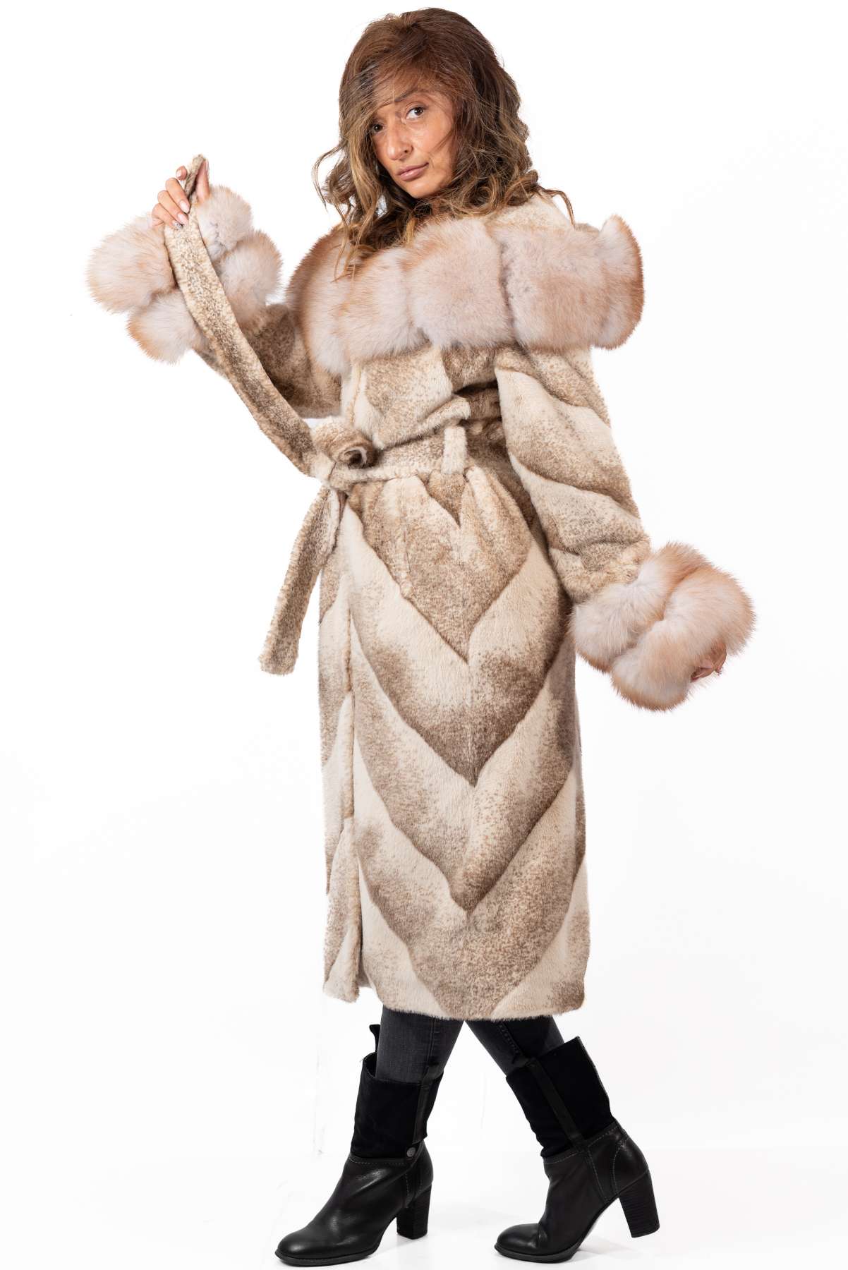 Women's exclusive alpaca coat Liana